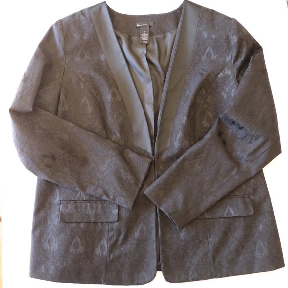 Lane Bryant Jackets & Blazers - Lane Bryant Lace Print Blazer Jacket Black size 20